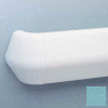 Flex-Action Triangular Handrail/Wall Guard, 5 3/8" Face, Aluminum Retainer, 12' Long, Stormy Bl