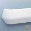 Flex-Action Triangular Handrail/Wall Guard, 5 3/8" Face, Aluminum Retainer, 12' Long, Gray