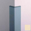 Surface Mounted Corner Guard, 90°, 3'' Wings, 4'H W/Caps, Ivory