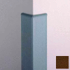 Surface Mounted Corner Guard, 90°, 3'' Wings, 4'H W/Caps, Brown