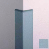 Surface Mounted Corner Guard 90°, 3'' Wings, 8'H W/Caps, BL Fog