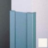 Surface Mounted End Wall 90° Corners, 2'' Wings, 12'H W/Caps, 6"W, WH, Aluminum