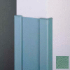 Surface Mounted End Wall 90° Corners, 2'' Wings, 4'H W/Caps, 6"W, Teal, Aluminum