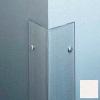 Polycarbonate Surface Mounted 90° Corner Guard, 2-1/2" Wing, 4'H, Linen WH, Drilled