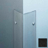 Polycarbonate Surface Mounted 90° Corner Guard, 2-1/2" Wing, 8'H, Black, Drilled