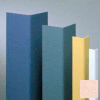 Vinyl Surface Mounted Corner Guard, 90° Corner, 1-1/2" Wings, 4'H, Soft Peach, Vinyl W/Tape