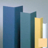 Vinyl Surface Mounted Corner Guard, 90° Corner, 1-1/2" Wings, 8'H, Saffron , Vinyl W/Tape