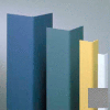 Vinyl Surface Mounted Corner Guard, 90° Corner, 3/4" Wings, 12'H, Gray, Vinyl With Tape Applied