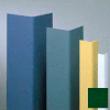 Vinyl Surface Mounted Corner Guard, 90° Corner, 1-1/2" Wings, 12'H, Hunter GRN, Undrilled