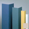 Vinyl Surface Mounted Corner Guard, 90° Corner, 1-1/2" Wings, 12'H, Khaki Brown, Undrilled