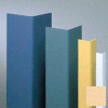 Vinyl Surface Mounted Corner Guard, 90° Corner, 1-1/2" Wings, 12' Height, Silkworm, Undrilled