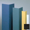 Vinyl Surface Mounted Corner Guard, 90° Corner, 1-1/2" Wings, 4' Height, Black, Undrilled
