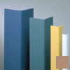Vinyl Surface Mounted Corner Guard, 90° Corner, 1-1/2" Wings, 8' Height, Mocha, Undrilled