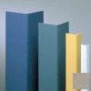 Vinyl Surface Mounted Corner Guard, 135° Corner, 1-1/2" Wing, 12'H, Chinchilla, Undrilled