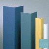 Vinyl Surface Mounted Corner Guard, 90° Corner, 3/4" Wings, 12' Height, Stormy BL, Vinyl