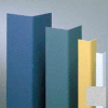 Vinyl Surface Mounted Corner Guard, 90° Corner, 3/4" Wings, 4' Height, Silver Gray, Vinyl