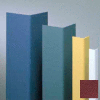 Vinyl Surface Mounted Corner Guard, 90° Corner, 3/4" Wings, 8'H, Cordovan, Vinyl