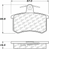 Centric Original Equipment Formula Brake Pads with Hardware, Centric Parts 100.02280