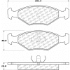 C-Tek Semi-Metallic Brake Pads with Shims, C-Tek 102.03500