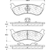 C-Tek Semi-Metallic Brake Pads with Shims, C-Tek 102.08810