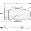 C-Tek Ceramic Brake Pads with Shims, C-Tek 103.06470