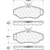 C-Tek Ceramic Brake Pads with Shims, C-Tek 103.06760