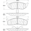 C-Tek Ceramic Brake Pads with Shims, C-Tek 103.07300