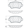 C-Tek Ceramic Brake Pads with Shims, C-Tek 103.13620