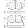 Posi Quiet Semi-Metallic Brake Pads with Hardware , Posi Quiet 104.07550