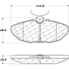 Posi Quiet Semi-Metallic Brake Pads with Hardware , Posi Quiet 104.09440