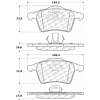 Posi Quiet Semi-Metallic Brake Pads with Hardware , Posi Quiet 104.09790