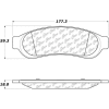 Posi Quiet Semi-Metallic Brake Pads with Hardware , Posi Quiet 104.10670
