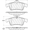 Posi Quiet Semi-Metallic Brake Pads with Hardware , Posi Quiet 104.10950