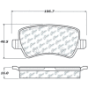 Posi Quiet Semi-Metallic Brake Pads with Hardware , Posi Quiet 104.13070