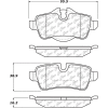 Posi Quiet Semi-Metallic Brake Pads with Hardware , Posi Quiet 104.13090