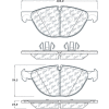 Posi Quiet Semi-Metallic Brake Pads with Hardware , Posi Quiet 104.13810
