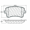 Posi Quiet Semi-Metallic Brake Pads with Hardware , Posi Quiet 104.13860