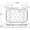 Posi Quiet Semi-Metallic Brake Pads with Hardware , Posi Quiet 104.16090
