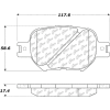 Posi Quiet Ceramic Brake Pads with Shims and Hardware , Posi Quiet 105.08170