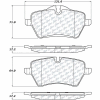 Posi Quiet Ceramic Brake Pads with Shims and Hardware , Posi Quiet 105.12040