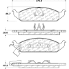 Posi Quiet Extended Wear Brake Pads with Shims and Hardware , Posi Quiet 106.06500