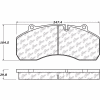 Posi Quiet Heavy Duty 23K Pad Air Disc Bendix ESD225 , Posi Quiet 106.14410