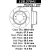 Centric Premium OE Style Drilled Brake Rotor, Centric Parts 128.37041