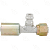 Straight Female Standard O-Ring A/C Fitting w/ R134A Service Port - Four Seasons 14928