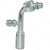 90 Degree Female Standard O-Ring Reduced A/C Fitting w/ R134a Service Port - Four Seasons 18068