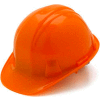 Orange Cap Style 4 Point Ratchet Suspension Hard Hat - Pkg Qty 16