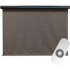 Keystone Fabrics Regal Rechargeable Motorized Outdoor Sun Shade W/ Protective Valance, 8 X 8, Pepper