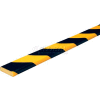 Knuffi Flat Bumper Guard, Type F, 196-3/4"L x 1-9/16"W x 7/16"H, Black & Yellow, 60-6750