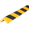 Knuffi Corner Bumper Guard, Type H, 196-3/4"L x 1-7/8"W x 1-7/8"H, Black & Yellow, 60-6770