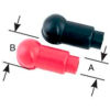 Quick Cable 5720-005R Red Stud Terminal Protector, 4 Gauge, 5 Pcs